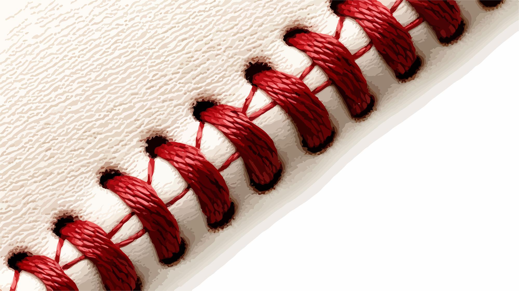 Close-up texture and stitches
