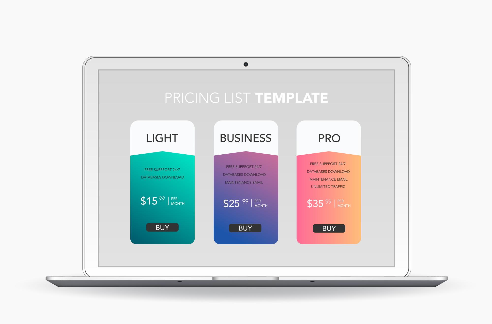 Subscription plans visual